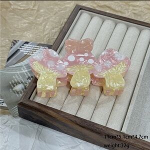 Unique Acetate Triple mushroom 🍄 large hair claw